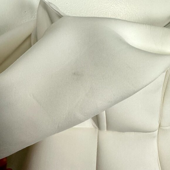 ASOS DESIGN Scuba One Shoulder Corset Detail Jumpsuit in White Size US 10 - Picture 11 of 11